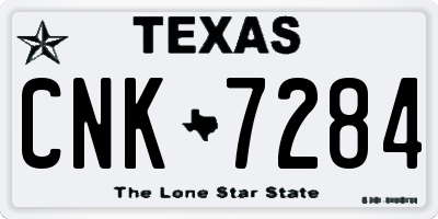 TX license plate CNK7284