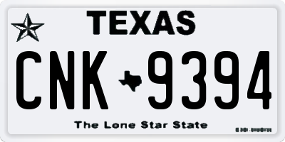 TX license plate CNK9394