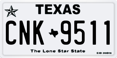 TX license plate CNK9511