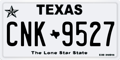 TX license plate CNK9527