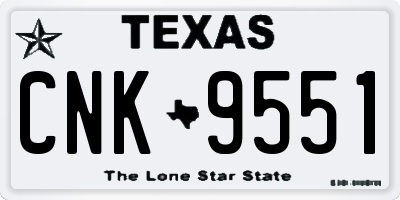 TX license plate CNK9551