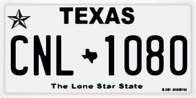 TX license plate CNL1080