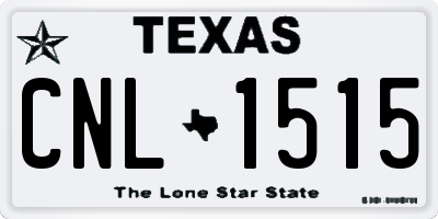 TX license plate CNL1515