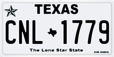 TX license plate CNL1779