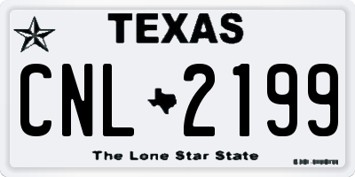 TX license plate CNL2199