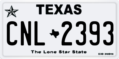 TX license plate CNL2393