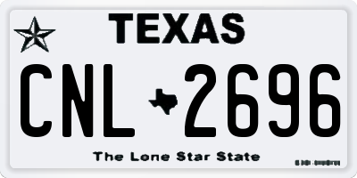 TX license plate CNL2696