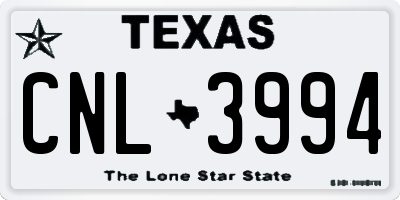 TX license plate CNL3994