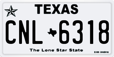 TX license plate CNL6318