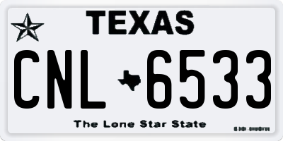 TX license plate CNL6533