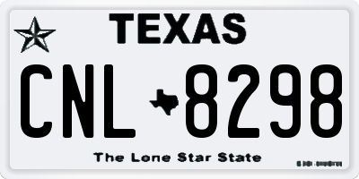 TX license plate CNL8298