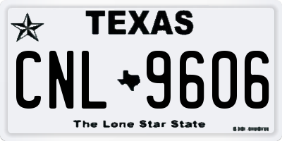 TX license plate CNL9606