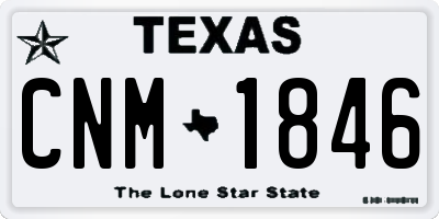 TX license plate CNM1846