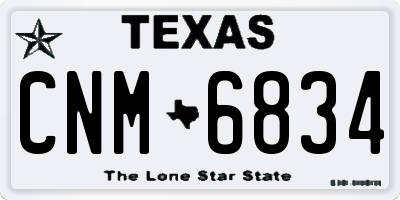 TX license plate CNM6834