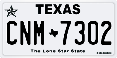 TX license plate CNM7302