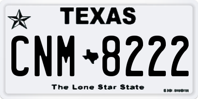 TX license plate CNM8222