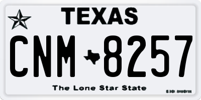TX license plate CNM8257