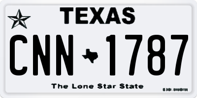 TX license plate CNN1787