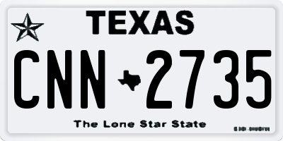 TX license plate CNN2735