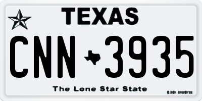 TX license plate CNN3935