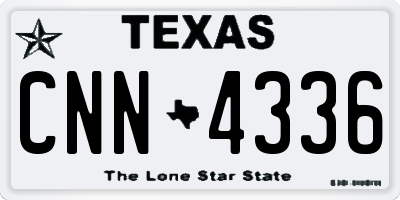 TX license plate CNN4336