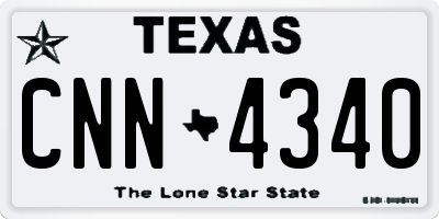 TX license plate CNN4340