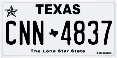 TX license plate CNN4837