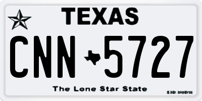 TX license plate CNN5727