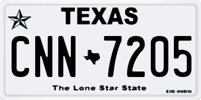 TX license plate CNN7205