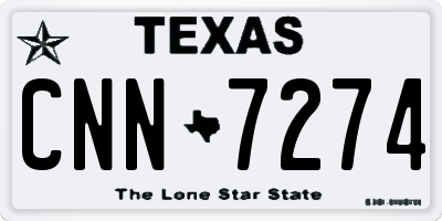 TX license plate CNN7274
