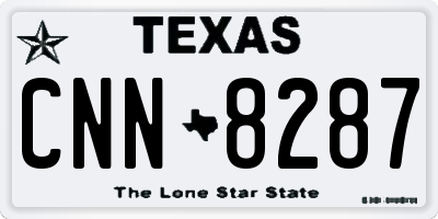 TX license plate CNN8287