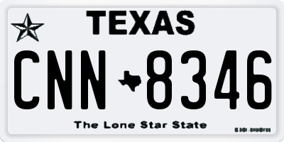 TX license plate CNN8346