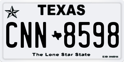 TX license plate CNN8598