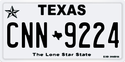 TX license plate CNN9224