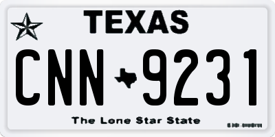 TX license plate CNN9231