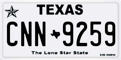 TX license plate CNN9259