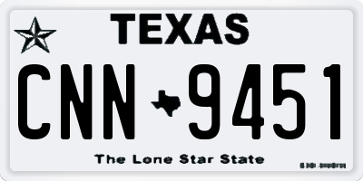 TX license plate CNN9451