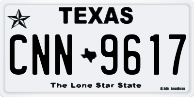 TX license plate CNN9617