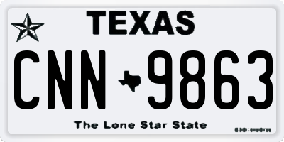 TX license plate CNN9863