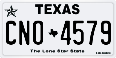 TX license plate CNO4579