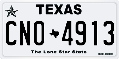 TX license plate CNO4913