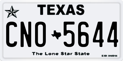TX license plate CNO5644