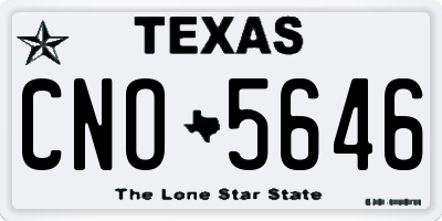 TX license plate CNO5646