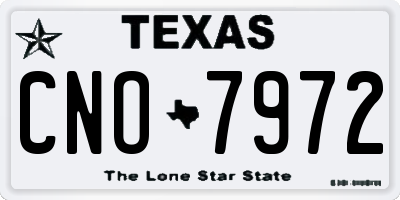 TX license plate CNO7972