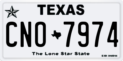 TX license plate CNO7974