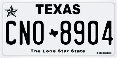 TX license plate CNO8904