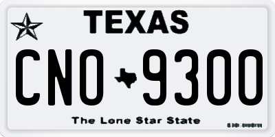 TX license plate CNO9300