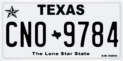 TX license plate CNO9784