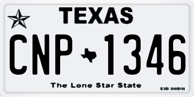 TX license plate CNP1346