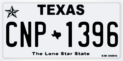 TX license plate CNP1396